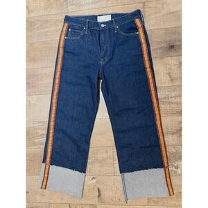 Mother Superior Denim THE DUSTER CUFF FRAY Straight Leg Jeans Size 29 NEW